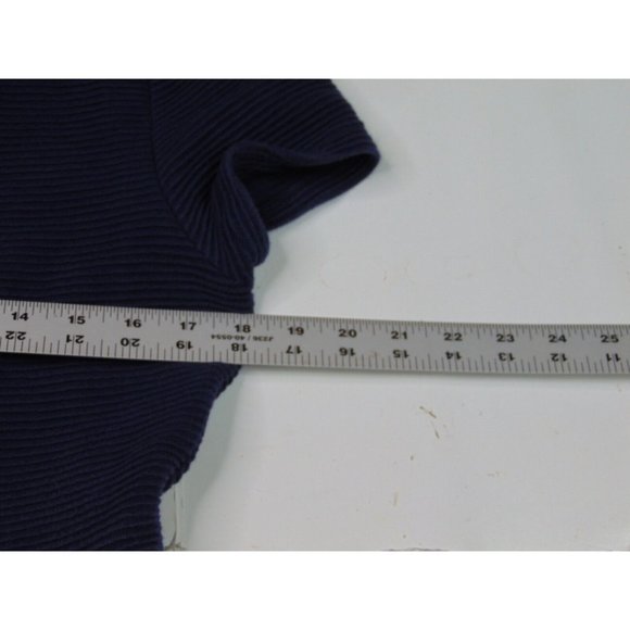 Vineyard Vines Women Size 10 Mid Length Dress Striped Corduroy Blue Short Sleeve - Picture 6 of 8